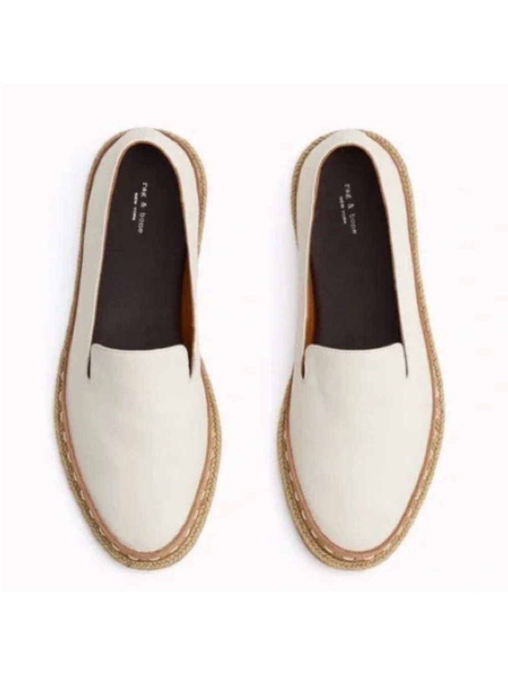 Rag & Bone Cairo Leather Loafer 38.5/8.5 Bone